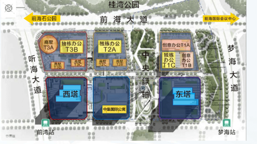深圳前海中集国际公寓位于前海桂湾前湾双区位