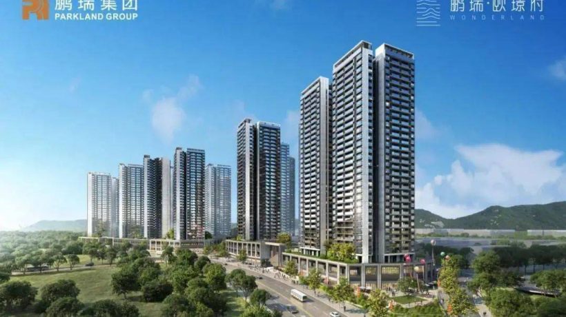 深圳鹏瑞尚府由多栋住宅塔楼、1栋商业/办公/公寓组成